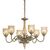 ΚΛΑΣΙΚΆ ΦΩΤΙΣΤΙΚΆ < ΙΤΑΛΙΚΆ POSSONI >   CHANDELIER WITH AMBER CRACKLE GLASS FINISH  002-008    6XMAX42W E14 - ΚΡΕΜΑΣΤΆ ΦΩΤΙΣΤΙΚΆ