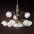 ΚΛΑΣΙΚΆ ΦΩΤΙΣΤΙΚΆ < ΙΤΑΛΙΚΆ POSSONI >   ANTIQUE BRASS FINISH CHANDELIER WITH GLASS FINISH  008    9XMAX28W + 2XMAX28W E14 + E27 - ΚΡΕΜΑΣΤΆ ΦΩΤΙΣΤΙΚΆ