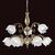 ΚΛΑΣΙΚΆ ΦΩΤΙΣΤΙΚΆ < ΙΤΑΛΙΚΆ POSSONI >   ANTIQUE BRASS FINISH CHANDELIER WITH GLASS FINISH  008    9XMAX28W E14 - ΚΡΕΜΑΣΤΆ ΦΩΤΙΣΤΙΚΆ