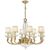ΚΛΑΣΙΚΆ ΦΩΤΙΣΤΙΚΆ < ΙΤΑΛΙΚΆ POSSONI >   FRENCH GOLD FINISH CHANDELIER WITH CRYSTAL AND ORGANZA SHADES FINISH  002    25XMAX42W + 3XMAX28W E14 - ΚΡΕΜΑΣΤΆ ΦΩΤΙΣΤΙΚΆ