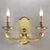 CLASSIC LIGHTING < ITALIAN POSSONI > CEILING PENDANTS > SATIN FRENCH GOLD/MAHOGANY FINISH CHANDELIER - PENDANT LIGHTS