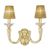 ΚΛΑΣΙΚΆ ΦΩΤΙΣΤΙΚΆ < ΙΤΑΛΙΚΆ POSSONI >   GOLD PLATED WALL LIGHT WITH CRYSTAL AND ORGANZA SHADES FINISH  006    2XMAX42W E14 - ΚΡΕΜΑΣΤΆ ΦΩΤΙΣΤΙΚΆ