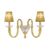 ΚΛΑΣΙΚΆ ΦΩΤΙΣΤΙΚΆ < ΙΤΑΛΙΚΆ POSSONI >   GOLD PLATED WALL LIGHT WITH CRYSTAL AND ORGANZA SHADES FINISH  006    2XMAX42W E14 - ΚΡΕΜΑΣΤΆ ΦΩΤΙΣΤΙΚΆ