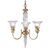 ΚΛΑΣΙΚΆ ΦΩΤΙΣΤΙΚΆ < ΙΤΑΛΙΚΆ POSSONI >   SATIN GOLD PLATED FINISH CHANDELIER WITH CRYSTAL FINISH  033    3XMAX42W E14 - ΚΡΕΜΑΣΤΆ ΦΩΤΙΣΤΙΚΆ