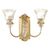 ΚΛΑΣΙΚΆ ΦΩΤΙΣΤΙΚΆ < ΙΤΑΛΙΚΆ POSSONI >   SATIN GOLD PLATED FINISH WALL LIGHT WITH CRYSTAL FINISH  033    2XMAX42W E14 - ΚΡΕΜΑΣΤΆ ΦΩΤΙΣΤΙΚΆ