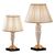 ΚΛΑΣΙΚΆ ΦΩΤΙΣΤΙΚΆ < ΙΤΑΛΙΚΆ POSSONI >   SATIN GOLD PLATED FINISH TABLE LAMP WITH CRYSTAL, SILK SHADE FINISH  033    1XMAX42W E27 - ΚΡΕΜΑΣΤΆ ΦΩΤΙΣΤΙΚΆ