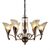 ΚΛΑΣΙΚΆ ΦΩΤΙΣΤΙΚΆ < ΙΤΑΛΙΚΆ POSSONI >   CHANDELIER WITH GLASSES FINISH  008-034    5XMAX42W E14 - ΚΡΕΜΑΣΤΆ ΦΩΤΙΣΤΙΚΆ