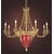 ΚΛΑΣΙΚΆ ΦΩΤΙΣΤΙΚΆ < ΙΤΑΛΙΚΆ POSSONI >    SCHOELER DROPSSHADED GOLD PLATED FINISH CHANDELIER WITH RED CRYSTAL AND FINISH  079    12XMAX42W E14 - ΚΡΕΜΑΣΤΆ ΦΩΤΙΣΤΙΚΆ
