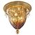 ΚΛΑΣΙΚΆ ΦΩΤΙΣΤΙΚΆ < ΙΤΑΛΙΚΆ POSSONI >   SHADED GOLD PLATED FINISH CEILING LIGHT AMBER CRYSTAL AND SCHOELER DROPS FINISH  079    4XMAX28W E14 - ΟΡΟΦΉΣ ΦΩΤΙΣΤΙΚΆ 
