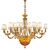 ΚΛΑΣΙΚΆ ΦΩΤΙΣΤΙΚΆ < ΙΤΑΛΙΚΆ POSSONI >   SHADED GOLD PLATED CHANDELIER WITH AMBER CRYSTAL WITH SHADE FINISH  079    30XMAX42W E14 - ΚΡΕΜΑΣΤΆ ΦΩΤΙΣΤΙΚΆ