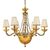 ΚΛΑΣΙΚΆ ΦΩΤΙΣΤΙΚΆ < ΙΤΑΛΙΚΆ POSSONI >   SHADED GOLD PLATED CHANDELIER WITH AMBER CRYSTAL WITH SHADES FINISH  079    12XMAX42W E14 - ΚΡΕΜΑΣΤΆ ΦΩΤΙΣΤΙΚΆ
