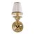 ΚΛΑΣΙΚΆ ΦΩΤΙΣΤΙΚΆ < ΙΤΑΛΙΚΆ POSSONI >   WALL LIGHT WITH CLEAR CRYSTAL WITH GOLD AND SILK SHADE FINISH  079-008    1XMAX42W E14 - ΤΟΊΧΟΥ ΦΩΤΙΣΤΙΚΆ 