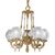 ΚΛΑΣΙΚΆ ΦΩΤΙΣΤΙΚΆ < ΙΤΑΛΙΚΆ POSSONI >   SATIN FRENCH GOLD FINISH CHANDELIER WITH GLASS FINISH  041    5XMAX42W E14 - ΚΡΕΜΑΣΤΆ ΦΩΤΙΣΤΙΚΆ