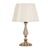 ΚΛΑΣΙΚΆ ΦΩΤΙΣΤΙΚΆ < ΙΤΑΛΙΚΆ POSSONI >   ANTIQUE WHITE AND GOLD FINISH TABLE LAMP WITH PLEATED SILK SHADE FINISH  091    1XMAX 42W E27 - ΕΠΙΤΡΑΠΈΖΙΑ ΦΩΤΙΣΤΙΚΆ
