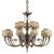 ΚΛΑΣΙΚΆ ΦΩΤΙΣΤΙΚΆ < ΙΤΑΛΙΚΆ POSSONI >   ANTIQUE BRONZE FINISH CHANDELIER WITH ORGANZA SHADES FINISH  032    15XMAX42W E14 - ΚΡΕΜΑΣΤΆ ΦΩΤΙΣΤΙΚΆ