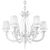 ΚΛΑΣΙΚΆ ΦΩΤΙΣΤΙΚΆ < ΙΤΑΛΙΚΆ POSSONI >   WHITE LACQUERED FINISH CHANDELIER WITH SHADES FINISH  022    6XMAX42W E14 - ΚΡΕΜΑΣΤΆ ΦΩΤΙΣΤΙΚΆ