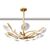NATURAL BRASS CHANDELIER WITH GLASSES 12XMAX42W G9  DIAM.80-H.60 CM - ΚΛΑΣΙΚΆ ΦΩΤΙΣΤΙΚΆ
