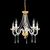 ΚΡΕΑΜΑΣΤΌ ΦΩΤΙΣΤΙΚΌ  ΕΠΊΧΡΥΣΟ GOLD PLATED METAL - TRANSPARENT CRYSTAL AND MURANO PENDANTS Ø 70 H 55 • 5 Χ E14 - ΚΡΕΜΑΣΤΆ ΦΩΤΙΣΤΙΚΆ