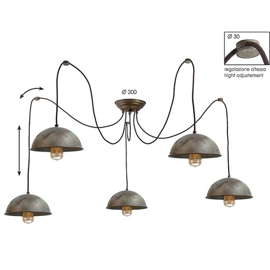 ΠΑΡΑΔΟΣΙΑΚΆ ΦΩΤΙΣΤΙΚΆ > VINTAGE RETRO ΙΤΑΛΙΚΆ > ΟΡΟΦΉΣ > LAMP. 5 LUCI OTTONE TUTTO ANT-RAM - 3248.AR - ΟΡΟΦΉΣ ΦΩΤΙΣΤΙΚΆ 