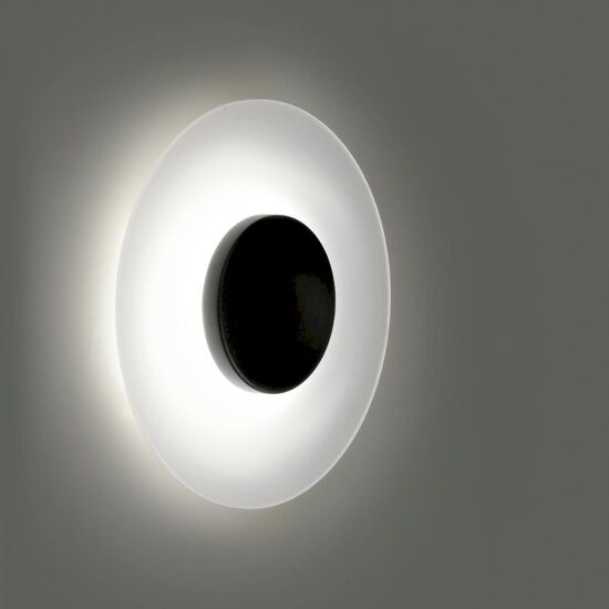 ΑΠΛΊΚΕΣ (ΕΠΊΤΟΙΧΑ ΦΩΤΙΣΤΙΚΆ)  LED WALL LIGHT 1X10 W BLACK HALOS   W:200MM   H:200MM   D:58MM