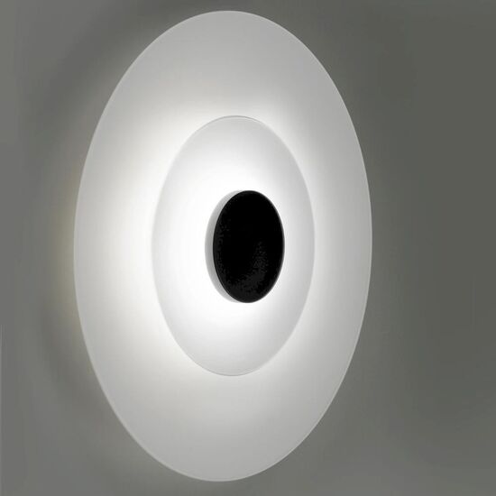 ΑΠΛΊΚΕΣ (ΕΠΊΤΟΙΧΑ ΦΩΤΙΣΤΙΚΆ)  LED WALL LIGHT 1X10 W BLACK HALOS   W:365MM   H:365MM   D:63MM