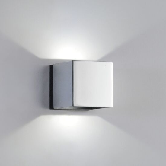 ΑΠΛΊΚΕΣ (ΕΠΊΤΟΙΧΑ ΦΩΤΙΣΤΙΚΆ)  LED WALL LIGHT 2 X  5 W 2700 K, CRI90 , CHROME PLATING   W:50MM   H:60MM   D:50MM