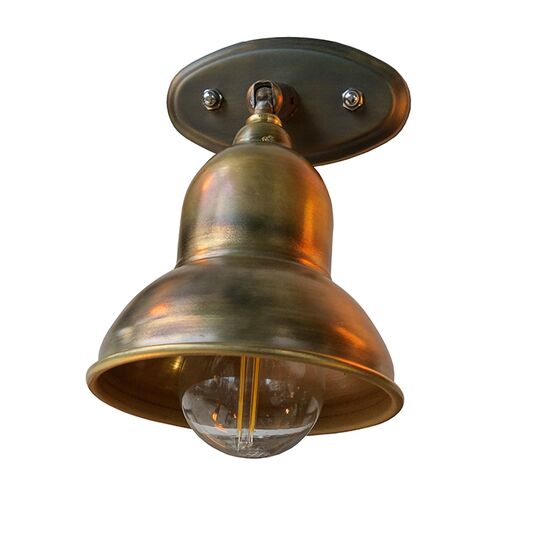 WALL SPOTLIGHTS SPOTTED BELL MADE OF BRONZE IN BROWN OVAL BASE