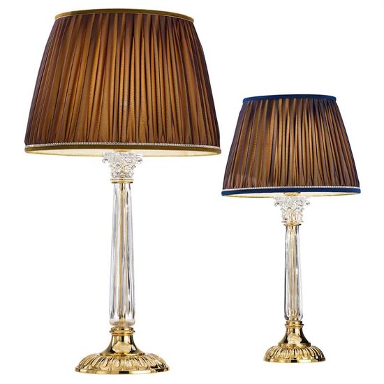 ΚΛΑΣΙΚΆ ΦΩΤΙΣΤΙΚΆ < ΙΤΑΛΙΚΆ POSSONI >   TABLE LAMP WITH CHIFFON BLUE SHADE FINISH  006-035    1XMAX42W E27 - ΕΠΙΤΡΑΠΈΖΙΑ ΦΩΤΙΣΤΙΚΆ