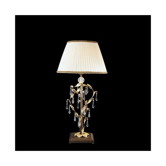 F2-1552-1 > TABLE LAMPS RUGGINE ORO WITH SWAROVSKI STRASS WITH SHADE