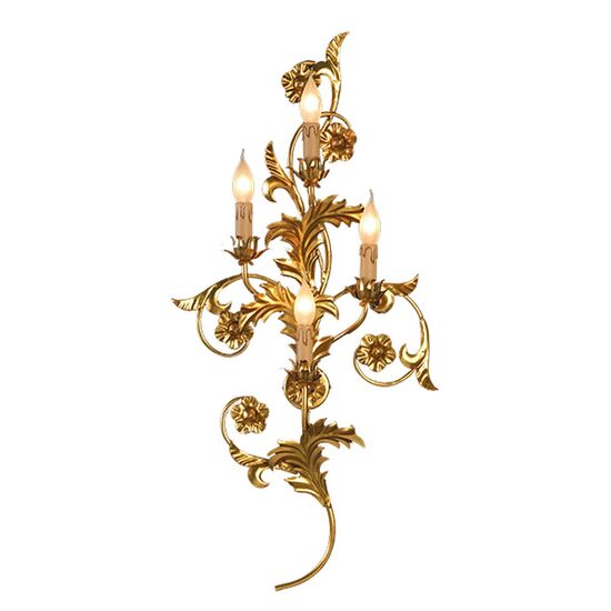 F2-16-4 > WALL SCONCES GOLD WITH PATINA AND SHADES