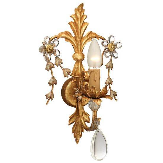 F2-96-1 > WALL SCONCES GOLD AND SIVER ANTICO WITH BOEMIA CRYSTAL