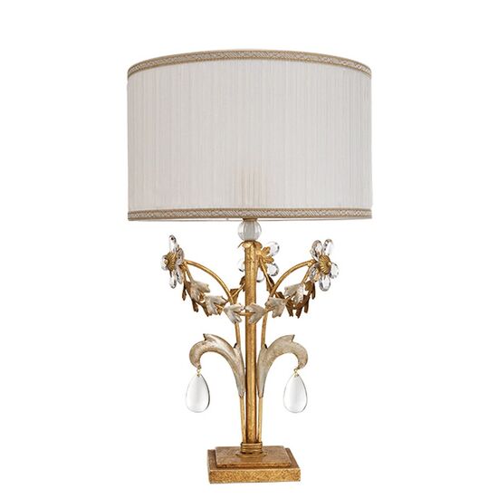 F2-98-1 > TABLE LAMPS GOLD AND SIVER ANTICO WITH BOEMIA CRYSTAL