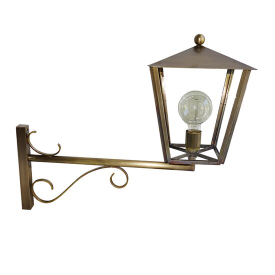 LANTERNS OUTDOOR BRONZE SQUARE OVER LONG CORNER BRACKET WITH CANVAS
