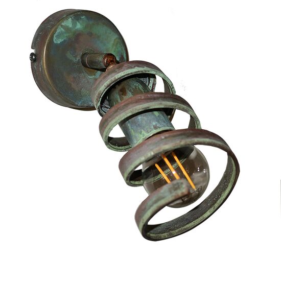 WALL SCONCES HANDMADE LAMP FROM SPIRAL BRONZE WITH ARTIFICIAL AGING