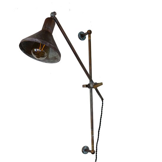 WALL SCONCES ROTATING LAMP HANDMADE FROM BRONZE SPOT CONE HEIGHT ADJUSTABLE