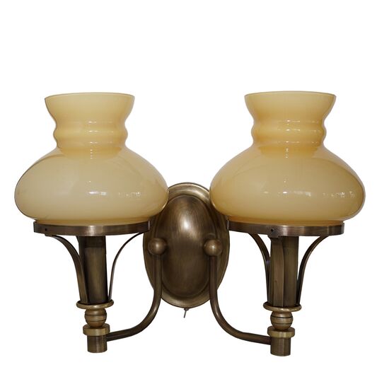 WALL SCONCES TRADITIONAL LAMP HANDMADE FROM BRONZE AND MURANO GLASS HONEY 2 LIGHTS