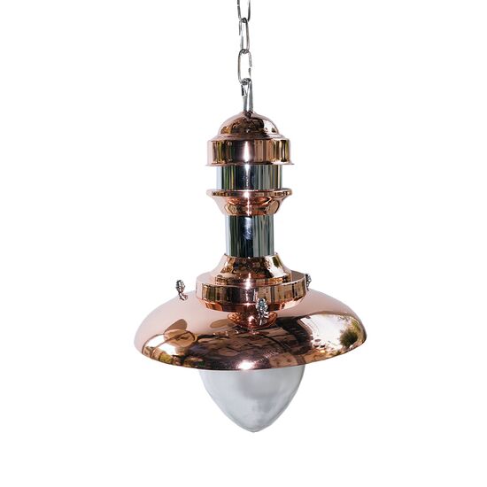 FISHING LAMPS BRONZE ROOF FIRELAMP IN COPPER SHADE