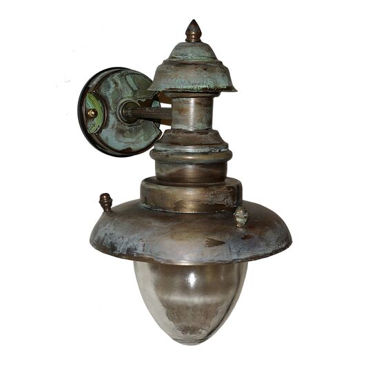 FISHING LAMPS LAMP HANDMADE FROM BRONZE PYROPHY CURVED BRACKET