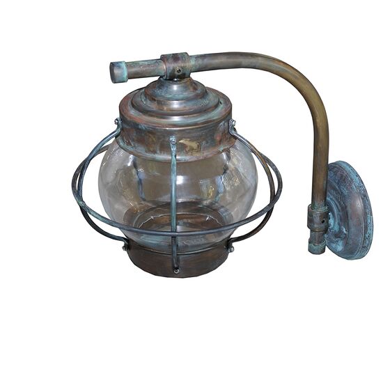 FISHING LAMPS HANDMADE LAMP FROM BRONZE RAILING WITH WIRE WITH ARTIFICIAL AGING