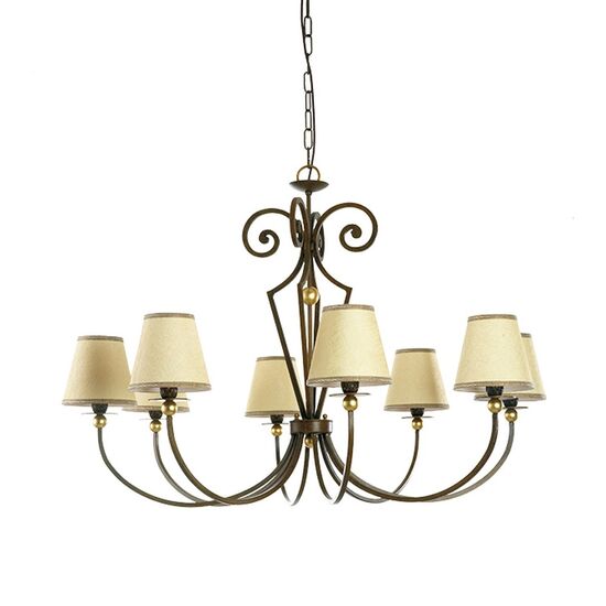F2-7460-8 > PENDANTS RUGGINE AND GOLD WITH SHADE