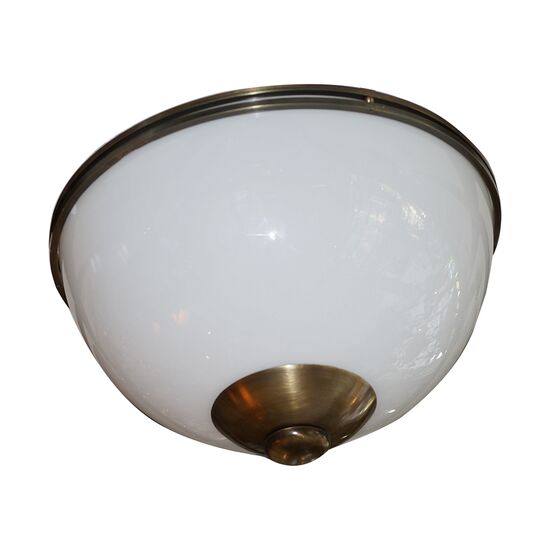 CLOSE TO CEILING BRONZE LIGHT WITH MURANO GLASS WHITE