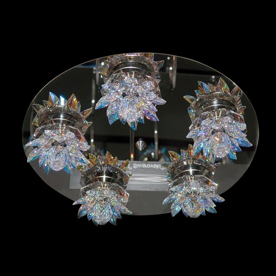 NEOCLASSICAL HANDMADE LIGHTING > MINIMAL DITS > CEILING LAMP NUFARO 5Φ SWAROVSKI CRYSTALS - CEILING LIGHTS