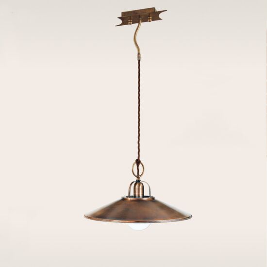 1L PENDANT  BURNISHED D.36 H.21+103 TOT.124