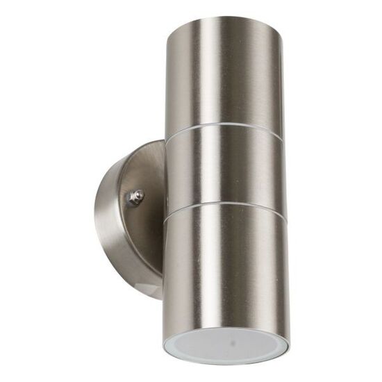 ΑΝΟΞΕΙΔΩΤΗ ΑΠΛΙΚΑ ΔΙΠΛΗ GU10 INOX - ΤΟΊΧΟΥ ΦΩΤΙΣΤΙΚΆ 