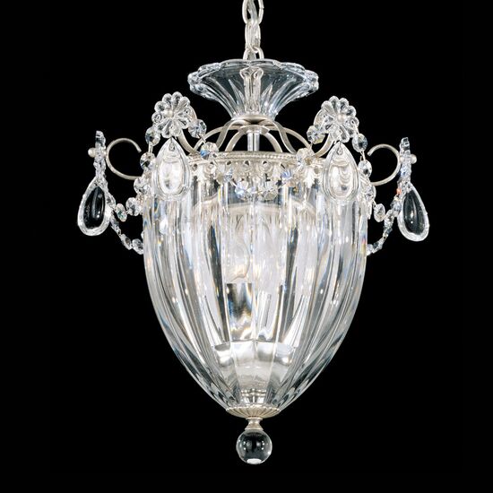 CLASSIC CRYSTAL LIGHTING SCHONBEK > CHANDELIERS > BAGATELLE 3 LIGHT 220V PENDANT IN ANTIQUE SILVER WITH CLEAR HERITAGE CRYSTAL - ΚΡΕΜΑΣΤΆ ΦΩΤΙΣΤΙΚΆ