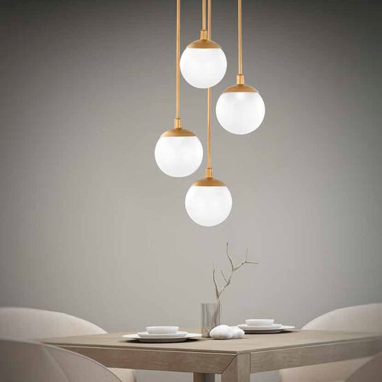ΜΟΝΤΈΡΝΑ ΦΩΤΙΣΤΙΚΆ ΜΊΝΙΜΑΛ > ΟΡΟΦΉΣ >  CEILING 4 LIGHTS DIAMETER 40 CM HEIGHT 95 CM 01104-08 METAL E27, LED - ΚΡΕΜΑΣΤΆ ΦΩΤΙΣΤΙΚΆ