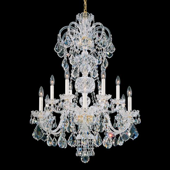 CLASSIC CRYSTAL LIGHTING SCHONBEK > CHANDELIERS > OLDE WORLD 12 LIGHT 220V CHANDELIER IN RICH AUERELIA GOLD WITH CLEAR CRYSTALS FROM SWAROVSKI® - ΚΡΕΜΑΣΤΆ ΦΩΤΙΣΤΙΚΆ