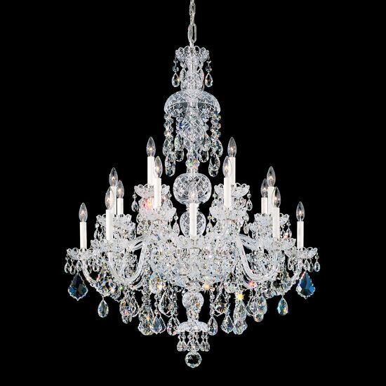 CLASSIC CRYSTAL LIGHTING SCHONBEK > CHANDELIERS > OLDE WORLD 25 LIGHT 220V CHANDELIER IN SILVER WITH CLEAR CRYSTALS FROM SWAROVSKI® - ΚΡΕΜΑΣΤΆ ΦΩΤΙΣΤΙΚΆ