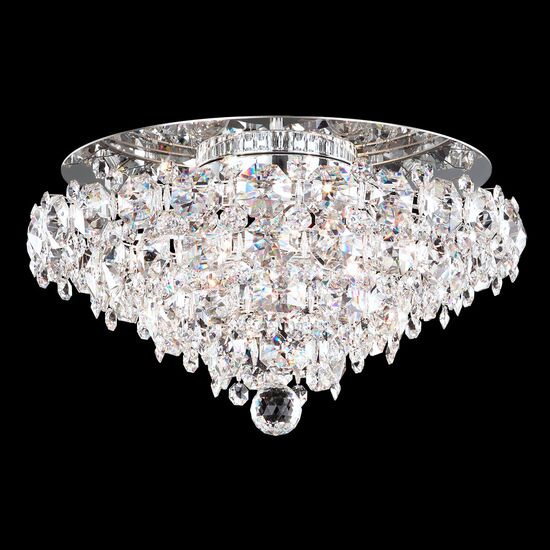 CLASSIC CRYSTAL LIGHTING SCHONBEK > CEILING LAMPS > BARONET 4 LIGHT 220V CLOSE TO CEILING IN STAINLESS STEEL WITH CLEAR CRYSTALS FROM SWAROVSKI® - ΦΩΤΙΣΤΙΚΆ ΟΡΟΦΉΣ