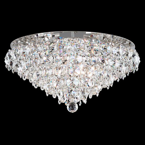 CLASSIC CRYSTAL LIGHTING SCHONBEK > CEILING > BARONET 6 LIGHT 220V CLOSE TO CEILING IN STAINLESS STEEL WITH CLEAR CRYSTALS FROM SWAROVSKI® - ΦΩΤΙΣΤΙΚΆ ΟΡΟΦΉΣ